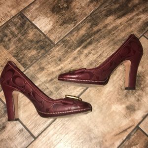 Coach Pumps - Maroon/ Burgundy